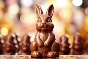 A milk chocolate bunny that will make your taste buds dance with joy Bite into its delicately molded ears and discover a delightful surprise a hidden pocket of velvety salted caramel, an photo