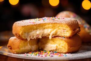 Dive into a carnival favorite reinvented with a modern twist the Deepfried Twinkie. This delectable treat takes the iconic yellow sponge cake to new heights with its expert frying photo