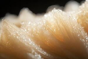 Sugary wisps of delight A mesmerizing display of waferthin sugar strands, crafted with precision, offering a tantalizing combination of a lightasair texture and captivating sugary notes photo