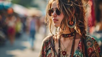 Festival Fever Get festival ready with these statement pieces. Rock the bamboo sunglasses, tiedye hemp shorts, and a flowy linen shirt for a fun and bohemianinspired look. Dont forget to photo