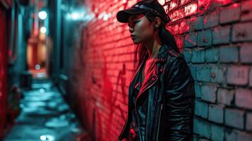 For a more edgy and fashionforward look, try pairing a leather jacket with a pair of combat boots and accessorizing with a wearable tech wristband and a LEDembedded cap. photo
