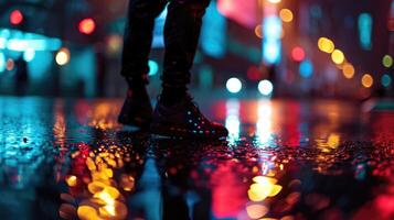 Futuristic streetwear Make a fashion statement with a jacket that lights up, a smart fabric tshirt, and hightech sneakers that give off a futuristic vibe and set you apart from the crowd. photo