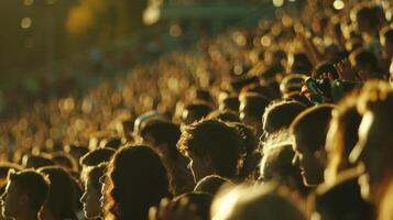 The buzz of anticipation and the pulse of the crowd mirroring the action on the field with each wave photo