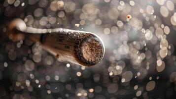The force and strength behind a baseball players swing as they connect with the ball photo