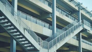 A shot of the multiple emergency exits located at different points around the stadium ensuring quick access for all spectators photo