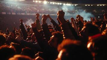 The passionate chants and songs of fans fill the stadium creating a sense of unity a supporters photo