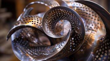 A beautifully crafted metal sculpture created by a machinist using their skills and creativity beyond the realm of traditional machinery showcasing the versatility of their artistic photo