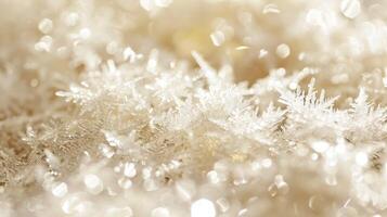 A closer look reveals a snowstorm of tiny white flakes delicately resting on a bed of golden undertones the skins own natural artistry. photo