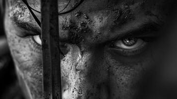 The steel grey eyes were filled with intense anger the reflections shooting daggers conveying the fury boiling beneath the surface. photo