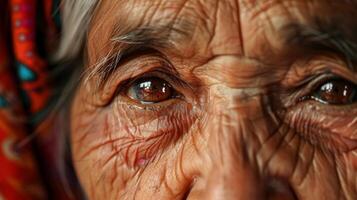 Her wrinkles were not a sign of fading beauty but rather a representation of a life fully lived. photo