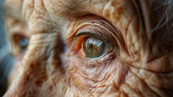 Her wrinkles were a symbol of resilience and strength withstanding the test of time. photo