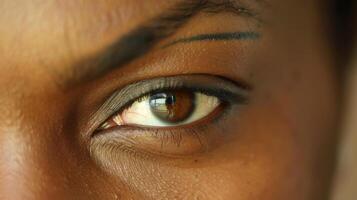 A scar above the eyebrow a reminder of a physical altercation and the growth and strength that followed. photo
