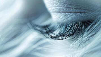 The graceful movements of the lashes are like strokes of a paintbrush on a canvas. photo