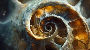 Inner ear cs corkscrewed and twisted like a winding clock mechanism. photo