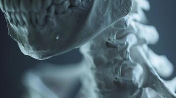 The steady rhythm of a neck pulse is magnified in this closeup its presence tangible and mesmerizing. photo