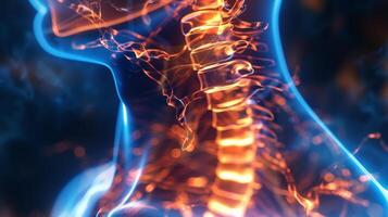 The rhythm of life is encapsulated in this closeup of a pulsing neck its vitality on full display. photo