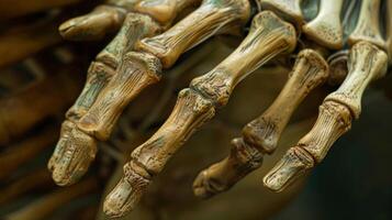 The precise placement of the hand bones allowing for intricate and skilled movements. photo