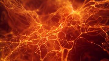Glowing threads of vessels create a mesmerizing display welcoming us into the Dance of Veins and Arteries. photo