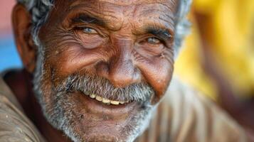 With each hearty chuckle the creases around his eyes deepen showcasing his love for life and laughter. photo