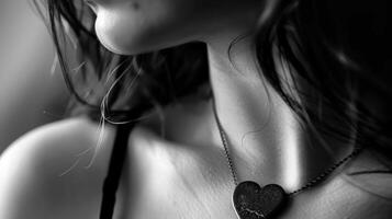 The erratic movements of her chest matched the unpredictable rhythm of her heart as if it were a wild creature contained within. photo