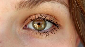 Then a pair of warm and dreamy hazel eyes appear with a mix of honey gold and green that draws you in and leaves you mesmerized. photo