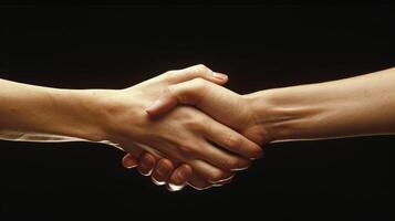 The warmth of a handshake a gesture of respect and trust between two individuals. photo