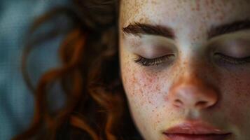 A creased forehead indicating deep concentration and contemplation. photo