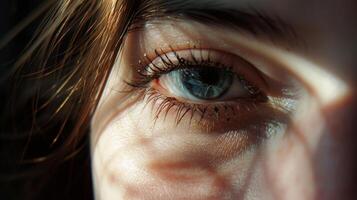 Through the lens I captured the delicate shadows of her lashes creating a dramatic effect in the photograph. photo