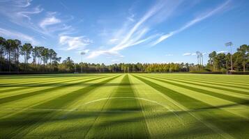 The meticulously maintained field showcasing the pride and dedication of the grounds crew photo