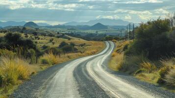 The road twists and turns through the Abode revealing evershifting mirages along the way. . AI generation photo