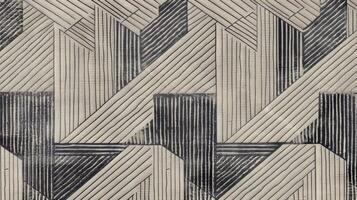 As we move on a bold and modern design catches our eye with a geometric pattern made up of recycled paper highlighting the use of sustainable materials in the wallpaper. photo