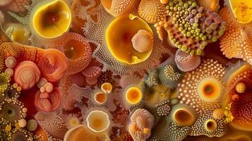 A microscopic safari with tiny shapes and patterns resembling the wild landscapes of Africa a surprising and aweinspiring adventure. photo