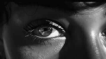 The slightest tilt of her head revealed the alluring shadows created by her thick dark lashes. photo