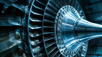 The sleek and modern design of an industrial turbine hinting at the technological advancements involved in its development photo