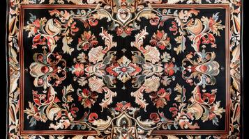A tapestry with intricate patterns and motifs paying homage to the enduring strength and resilience of women throughout history photo