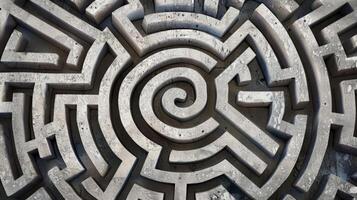 A drawing of a maze with the prompt What obstacles stand in the way of your dreams and how can you overcome the photo