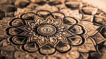 An intricate mandala drawing symbolizing balance and harmony serving as a reminder of the importance of selfcare and selflove photo