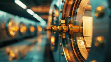 A secure underground vault storing sensitive documents and classified information photo