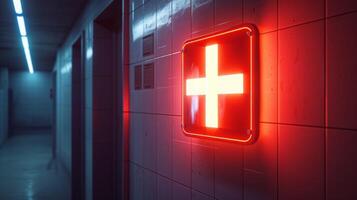 An IIoTenabled emergency push on with a bright illuminated design ensuring quick and easy access to safety measures in case of an emergency photo