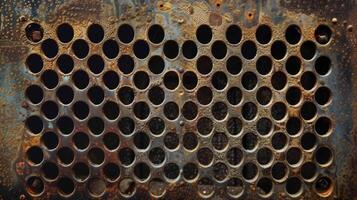 The intricate pattern of vents on the side of a space heater allowing for even distribution of heat photo