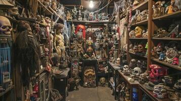 Rows upon rows of ghoulish decorations from creepy cobwebs to eerie animatronics ready to transform any home into a haunted house photo