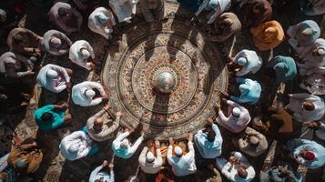 The sense of unity and connectedness a Muslims worldwide as they collectively participate in the sacred rituals and celebrations of Ramadan and Eid photo