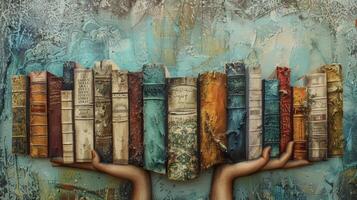 As my fingers run along the spines I can feel the weight of the words held within each one holding a unique story and journey photo