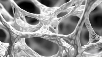 A closeup of a 3Dprinted scaffold made of biodegradable materials reveals the unique lattice structure necessary to support tissue growth showcasing the potential of biotechnolog photo