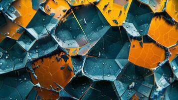 A micrograph of a sample of magnetic shape memory polymer material revealing its unique crystal structure and the presence of embedded magnetic particles photo