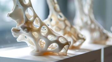A closeup of a 3D printed prosthesis showcasing the lifechanging impact of transformative technology in the field of healthcare and personalized medical devices photo