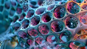 A detailed look at a nanocrystalline coating made up of tiny particles arranged in a highly organized pattern. This innovative material could be used to make medical device photo