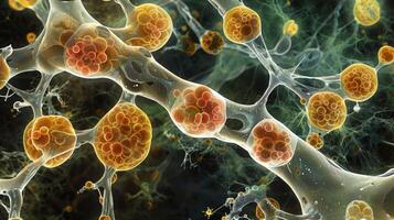 An electron micrograph image reveals the microscopic structure of a nanobubble membrane designed to filter and purify polluted water photo