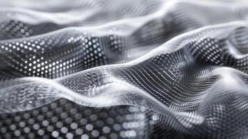 A detailed view of a lightweight yet sy polymer material hinting at the potential for more ecofriendly and sustainable options for longlasting products photo