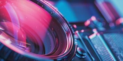 A magnified shot of a digital cameras LCD screen demonstrating the use of liquid crystal displays in modern photography. The bright and adjustable screen allows photographer photo